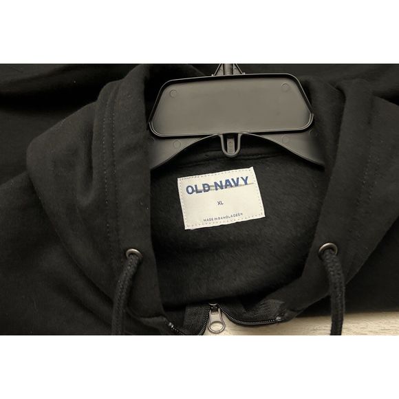 Old Navy 207128-01 Men's Sz XL Blackjack Black Classic Front Zip Hoodie Jacket - Picture 5 of 8